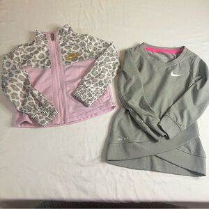 Nike Kids' Pink and Gray top Set